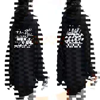 T Ball Mom Softball Ball Mama Baseball Women Oversized Hoodie Back Print | Mazezy