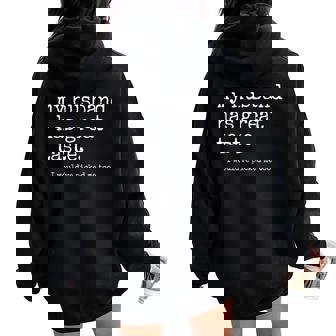 Wife From Husband Great Taste Marriage Humor Women Oversized Hoodie Back Print - Seseable