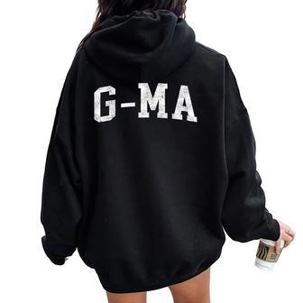 G-Ma Family Matching Vintage Mother's Day G-Ma Classic Bold Font G-Ma Birthday Women Oversized Hoodie Back Print - Thegiftio UK