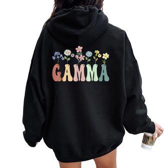 Gamma Wildflower Floral Gamma Women Oversized Hoodie Back Print - Thegiftio UK