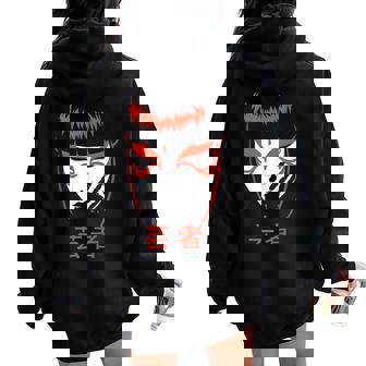 Geisha Arte Japonés Tradicional Japón Kimono Samurai Sin Mangas Women Oversized Hoodie Back Print - Regaloses
