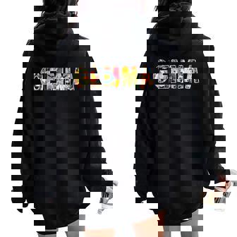Gemma Flowers Gemma Grandma Gemma Grandmother Women Oversized Hoodie Back Print | Seseable CA