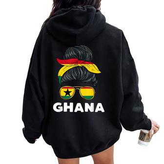 Ghana Girl Women Oversized Hoodie Back Print - Thegiftio UK