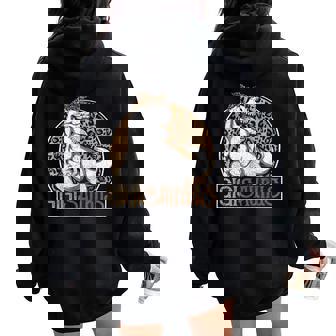 Gigisaurus Dinosaur Gigi Leopard Grandma Women Oversized Hoodie Back Print | Mazezy