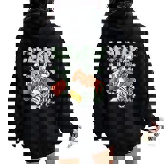 Girl Afro Seafoam Abundance 4S Matching For Women Women Oversized Hoodie Back Print - Thegiftio