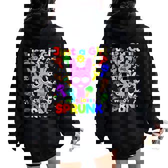 Girl Who Loves Sprunki For Birthday Decoration Wenda Pinki Women Oversized Hoodie Back Print - Thegiftio UK