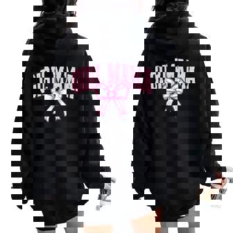 Girl Mama Mommy Coquette Bow Happy Mother's Day Mom Life Women Oversized Hoodie Back Print - Thegiftio