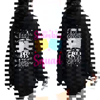 Girls Slumber Party Squad Sleepover Pajama Nails & Make Up Women Oversized Hoodie Back Print - Monsterry