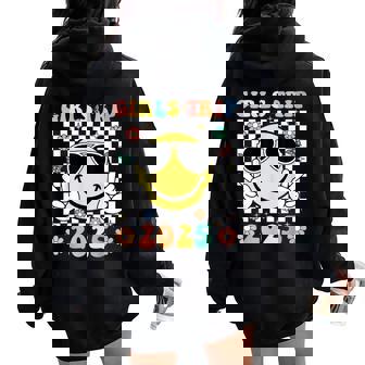 Girls Trip 2025 Smile Weekend 2025 Face For Women Girls Women Oversized Hoodie Back Print - Monsterry