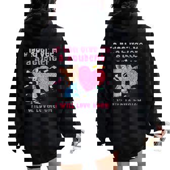 If You Give Me A Student I Will Love Them Teacher Women Oversized Hoodie Back Print | Mazezy