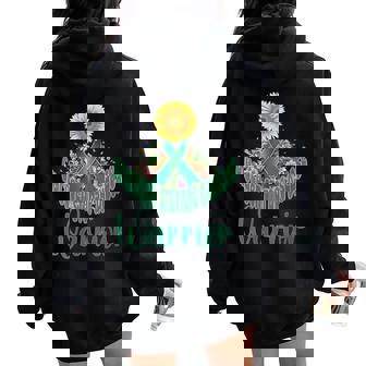 Glucógeno Enfermedad De Almacenamiento Conciencia Girasol Cuello Women Oversized Hoodie Back Print - Regaloses