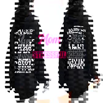 Goalkeeper's Mom Sport Lover Soccer Mama Women Oversized Hoodie Back Print - Seseable
