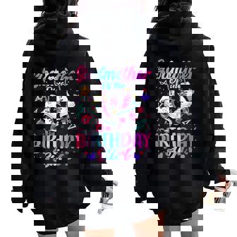 Godmother Of The Birthday Girl Rolling Skate Family Party Women Oversized Hoodie Back Print - Monsterry