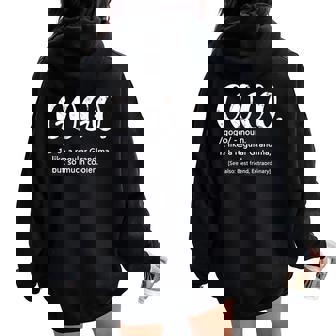 Gogo For Idea Cute Grandma Gogo Women Oversized Hoodie Back Print | Mazezy