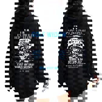Golf Widow Wife Golf Course Golfer Golfing Women Oversized Hoodie Back Print - Monsterry