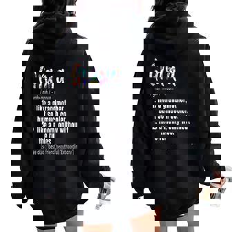 Grama Definition Mother's Day & Birthday Grandmother Women Oversized Hoodie Back Print - Seseable