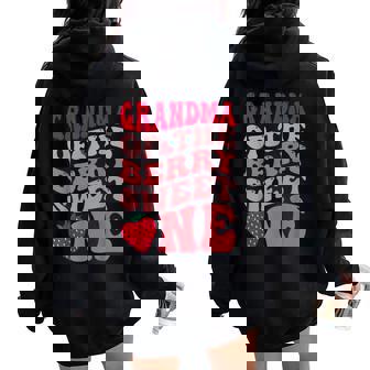 Grandma Of The Berry Sweet One Strawberry First Birthday Women Oversized Hoodie Back Print | Seseable UK