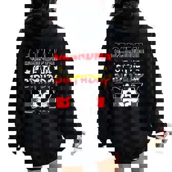 Grandma Of The Birthday Boy Matching Grandson Family Women Oversized Hoodie Back Print - Thegiftio UK