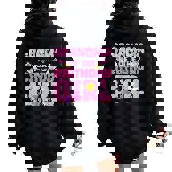 Grandma Of The Birthday Girl Pig Family Party Decorations Women Oversized Hoodie Back Print - Monsterry