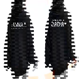 Grandma For With Heart Love Grandma Women Oversized Hoodie Back Print | Mazezy