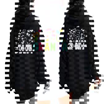 Granna Flowers Granna Grandmother Granna Grandma Women Oversized Hoodie Back Print | Mazezy
