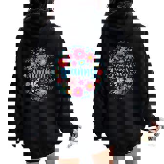 Granny For Grandma Wildflower Floral Women Women Oversized Hoodie Back Print | Mazezy