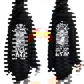 Gravy Boat Captain Thanksgiving Food Women Oversized Hoodie Back Print - Monsterry