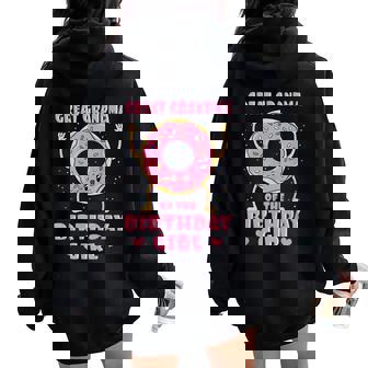 Great Grandma Of The Birthday Girl Donut Bday Party Grandmom Women Oversized Hoodie Back Print - Monsterry