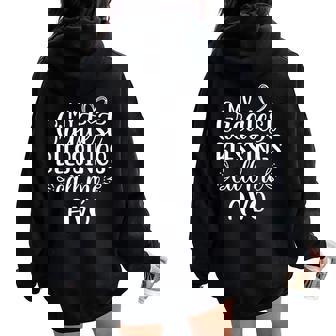 My Greatest Blessings Call Me Avó Portuguese Grandma Women Oversized Hoodie Back Print - Seseable