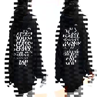 My Greatest Blessings Call Me Gran Grandmother Grandma Women Oversized Hoodie Back Print | Seseable CA