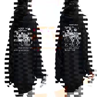 Groovy Horse Racing Derby Day Costume Ky Sports Suppliers Women Oversized Hoodie Back Print - Thegiftio UK