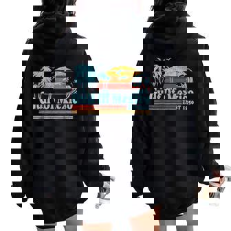Gulf Of Mexico Est 1550 Retro Vintage Beach For Women Women Oversized Hoodie Back Print - Seseable