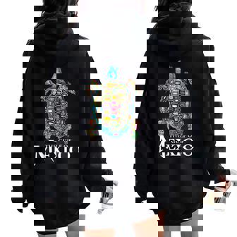 Gulf Of Mexico Forever Mexican Souvenir Sea Turtle Women Oversized Hoodie Back Print | Mazezy