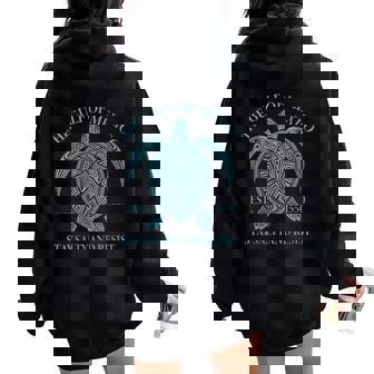 Gulf Of Mexico Turtle Women Oversized Hoodie Back Print | Mazezy