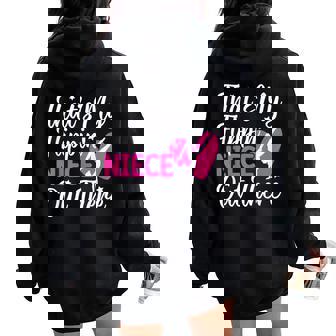 Gymnastics Aunt Proud Aunt Of A Gymnast Auntie Women Oversized Hoodie Back Print - Seseable