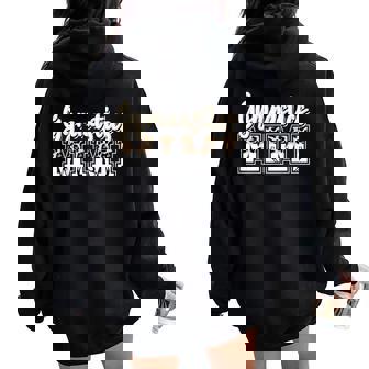 Gymnastics Mimi Leopard Grandma Mimi Of A Gymnast Mimi Women Oversized Hoodie Back Print - Seseable