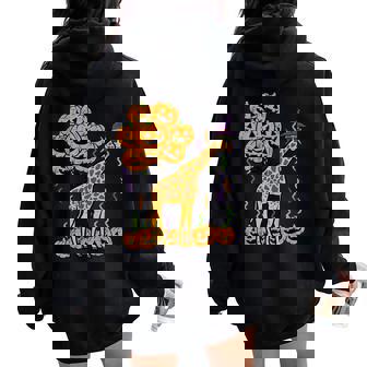 Halloween Giraffe Costume Zoo Animal Boys Girls Kids Men Women Oversized Hoodie Back Print - Monsterry