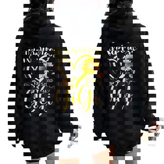 Happiness Is Being A Gigi Sunflower Mother's Day Grandma Women Oversized Hoodie Back Print - Seseable