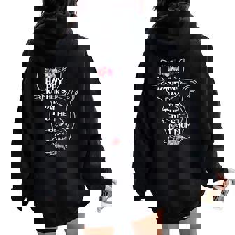 Happy Mother's Day To The Best Cat Mom Cat Lover Women Oversized Hoodie Back Print | Mazezy