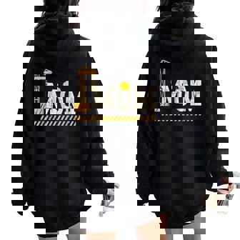 Happy Mother's Day Construction For Son Mom Mother's Day Women Oversized Hoodie Back Print | Mazezy