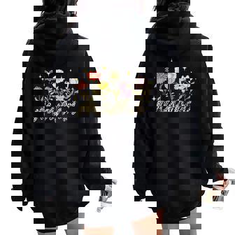 Happy Mother's Day Wildflower Mama Leopard Mama Women Oversized Hoodie Back Print - Seseable
