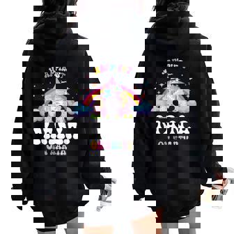 Happy Mothers Grandma Son Daughter Happiest Nana On Earth Women Oversized Hoodie Back Print - Seseable