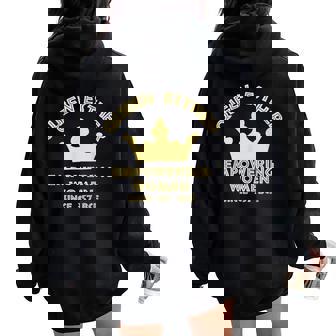 Happy Purim Queen Esther Empowering Megillah Jewish Women Oversized Hoodie Back Print | Seseable CA