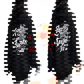 Happy Valentines Day Cute Valentine Women Oversized Hoodie Back Print | Mazezy