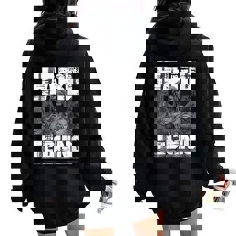 Hard Techno Rave Angel Estatua Cuello Women Oversized Hoodie Back Print - Regaloses