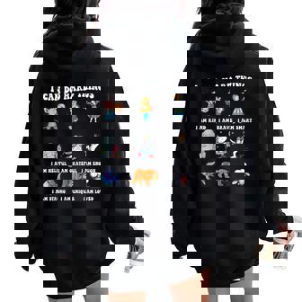 I Can Do Hard Things Teacher Back To School Children's Book Women Oversized Hoodie Back Print - Thegiftio