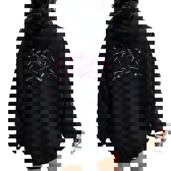 Heart Hands Taylor First Name Girl Vintage 70'S 80'S Women Oversized Hoodie Back Print - Seseable