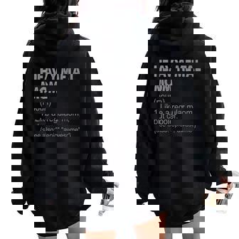 Heavy Metal Mom Definition Heavy Metal Mom For Women Women Oversized Hoodie Back Print - Thegiftio UK