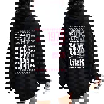Hecha En 1975 Dando Guerra 50 Años 50 Cumpleaños Women Oversized Hoodie Back Print - Regaloses