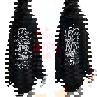 Hecha En Abril 1961 Regalo 64 Años Cumpleaños Women Oversized Hoodie Back Print - Regaloses